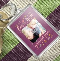 Tap to view Love You Grandma Photo Keyring