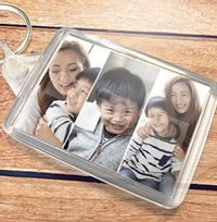 Tap to view 3 Photo Collage Keyring - Landscape