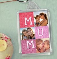 Tap to view Mum Pink Photo Collage Keyring