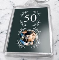 50th Birthday Photo Keyring