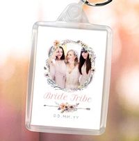 Bride Tribe Wedding Photo Keyring