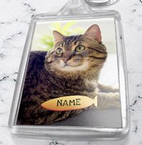 Tap to view Cat Photo & Name Keyring