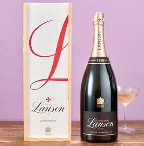 Lanson Magnum Champagne with Wooden Gift Box
