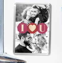 Tap to view I Heart U Photo Magnet