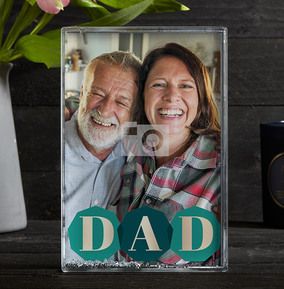 Dad Full Glitter Photo Block