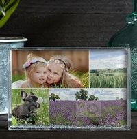 Tap to view 4 Photo Acrylic Glitter Photo Block