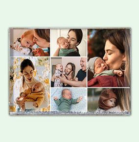 7 Photo Acrylic Glitter Photo Block