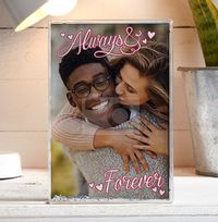 Tap to view Always & Forever Glitter Photo Block - Portrait