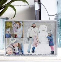Tap to view Christmas 3 Acrylic Glitter Photo Block - Landscape