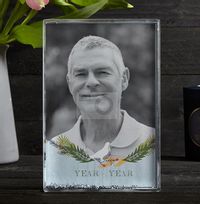 Tap to view Memorial for Him Acrylic Full Glitter Photo Block - Portrait