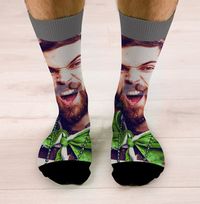 Tap to view Full Photo Upload Novelty Face Socks