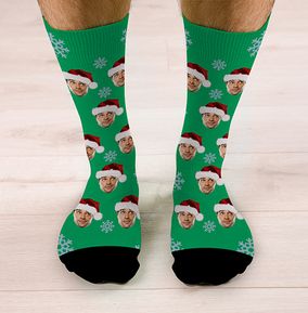 Personalised Santa Hat Christmas Socks