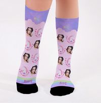 Tap to view Personalised Unicorn Dreamer Photo Socks