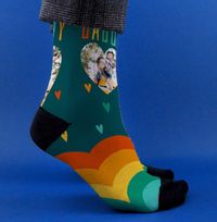 Tap to view Rainbow Daddy Novelty Photo Socks