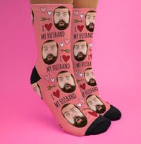 Personalised Husband Photo Socks