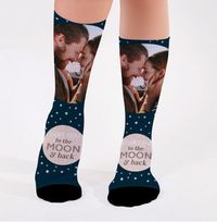 Personalised To The Moon Photo Socks