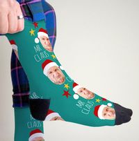 Tap to view Mr Claus Novelty Photo Socks