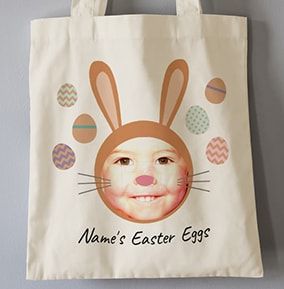Funny Rabbit Photo Easter Tote Bag
