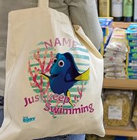 Finding Dory Personalised Keep Swimming Tote Bag