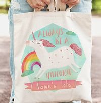 Tap to view Believe it Baby Unicorn Personalised Tote Bag