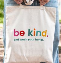Be Kind and Wash Your Hands Personalised Tote Bag
