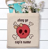 Tap to view Ahoy Red Cap'n Personalised Tote Bag