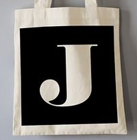 Tap to view White Initial Personalised Tote Bag