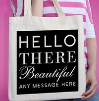 Hello Beautiful Personalised Tote Bag