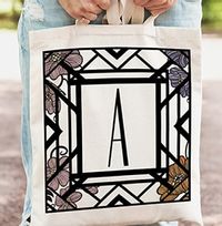 Tap to view Retro Chic Initial Personalised Tote Bag