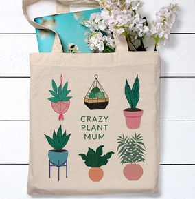 Crazy Plant Mum Tote Bag