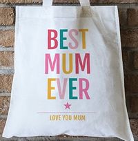 Tap to view Best Mum Ever Personalised Tote Bag