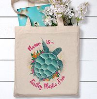 Turtley Plastic Free Personalised Tote Bag