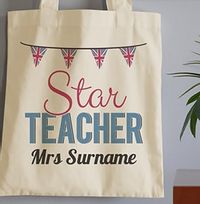 Tap to view Star Teacher Personalised Tote Bag