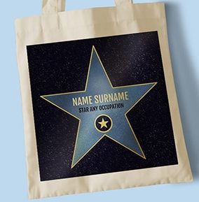 Blue Star Hollywood Personalised Tote Bag