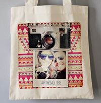 Tap to view Retro Camera Personalised Tote Bag