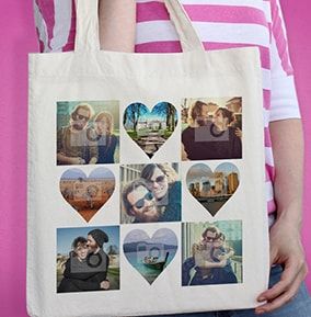 Multi Photo Upload Personalised Tote Bag