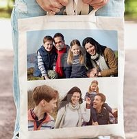 2 Photo Upload Personalised Tote Bag