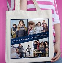 Our Family Multi Photo Tote Bag