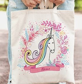 Unicorn Personalised Tote Bag