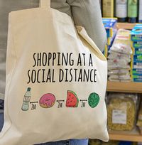 Tap to view Social Distance Shopping Personalised Tote Bag