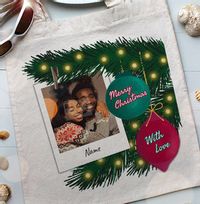 Photo and Bauble Personalised Tote Bag