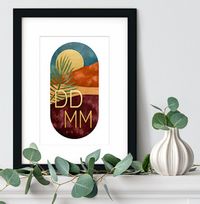 Memorable Date Landscape Personalised Print