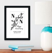 Happy Anniversary Personalised Print