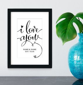 I Love You Personalised Print