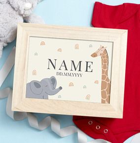 New Baby Personalised Wooden Memory Box