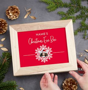 Photo Upload Wooden Christmas Eve Box