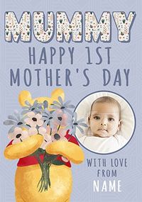 Winnie The Pooh Boy's 1st Mother's Day Photo Card