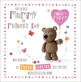 Barley Bear - Best Mummy Personalised Card