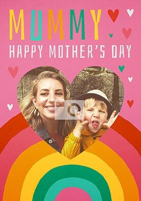 Mummy Rainbow Photo Mother's Day Card
