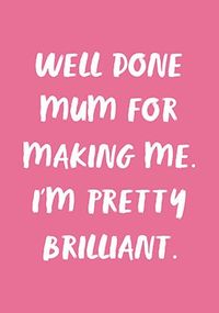 Tap to view Pretty Brilliant Personalised Mother's Day Card